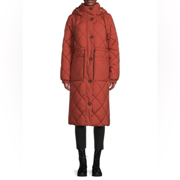 NWTs Barbour Orinsay Quilted Long Jacket. Maple. Sz. 4 US (8 UK) - Picture 11 of 14